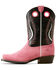 Image #2 - Ariat Girls' Futurity Fort Worth Roughout Western Boots - Broad Square Toe , Pink, hi-res