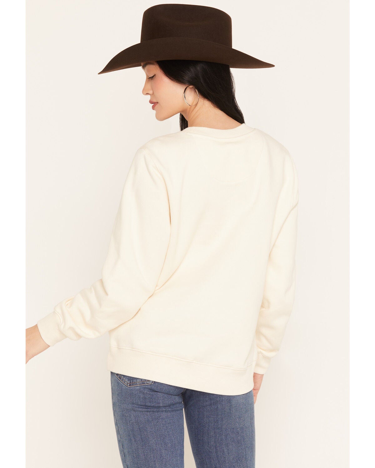 Image #4 - Wrangler Retro Women's Horse Graphic Crewneck Sweatshirt, Cream, hi-res