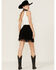 Image #3 - Scully Women's Fringe Tiered Suede Mini Skirt, Black, hi-res