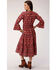 Studio West Women's Red Tiered Floral Prairie Dress , Red, hi-res