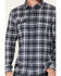 Image #3 - Brothers and Sons Men's Bosque Everyday Plaid Print Long Sleeve Button Down Flannel Shirt, Indigo, hi-res