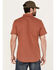 Image #4 - Brothers and Sons Men's Andrews Plaid Print Short Sleeve Button Down Western Shirt, Orange, hi-res
