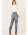 Image #3 - Ariat Women's Medium Wash Ultra High Rise Tomboy Relaxed Straight Jeans, , hi-res