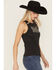 Image #2 - Idyllwind Women's Embellished Sleeveless Ribbed Graphic Tank Top, Black, hi-res