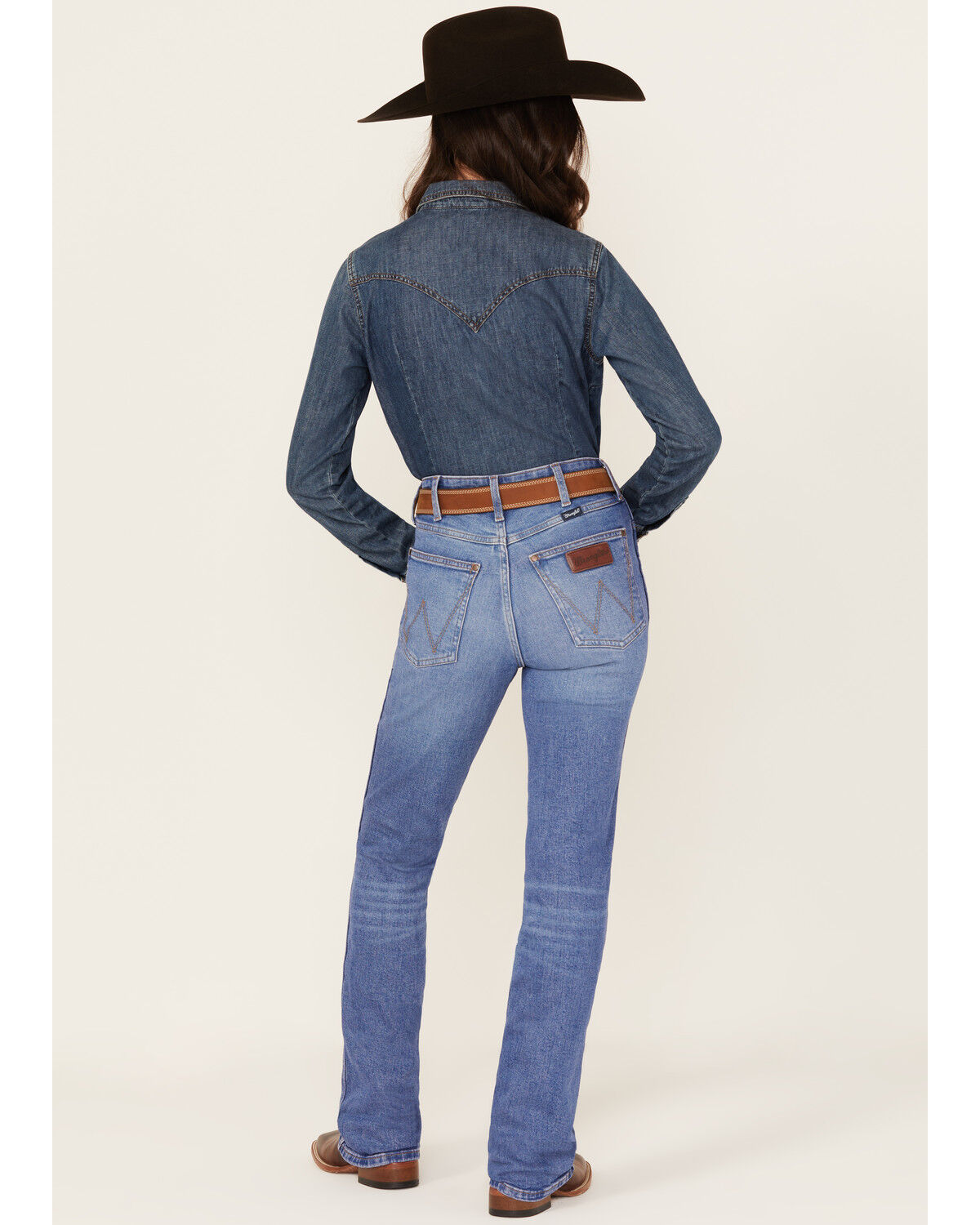 Image #3 - Wrangler Retro Women's Hollyn Medium Wash High Rise Bootcut Stretch Denim Jeans, Medium Wash, hi-res