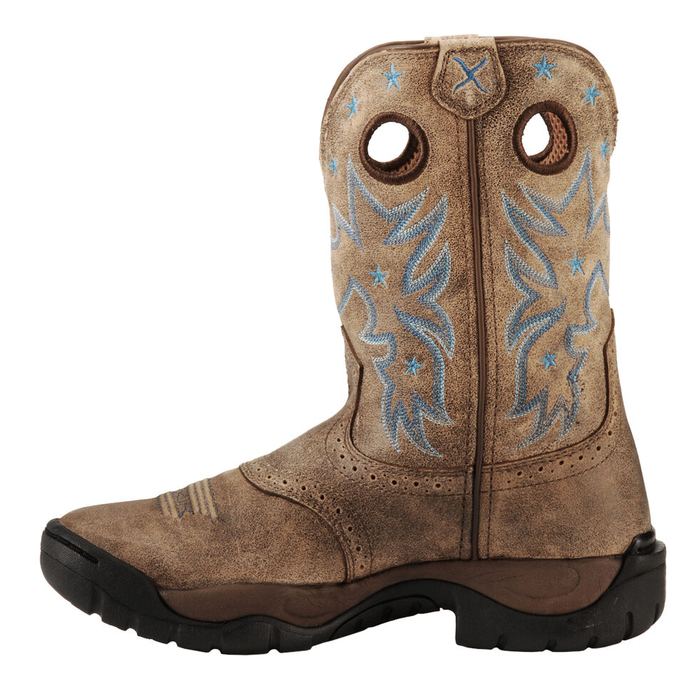 Twisted X Women's Distressed All Around Barn Boot - Round Toe, Bomber, hi-res