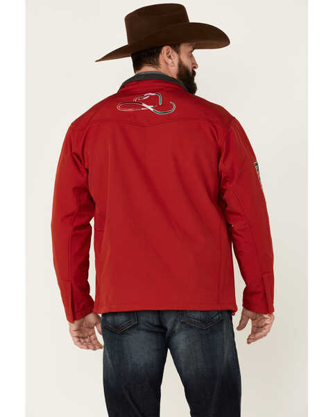 Image #4 - Resistol Men's Red Mexico Logo Sleeve Zip-Front Softshell Jacket , Red, hi-res