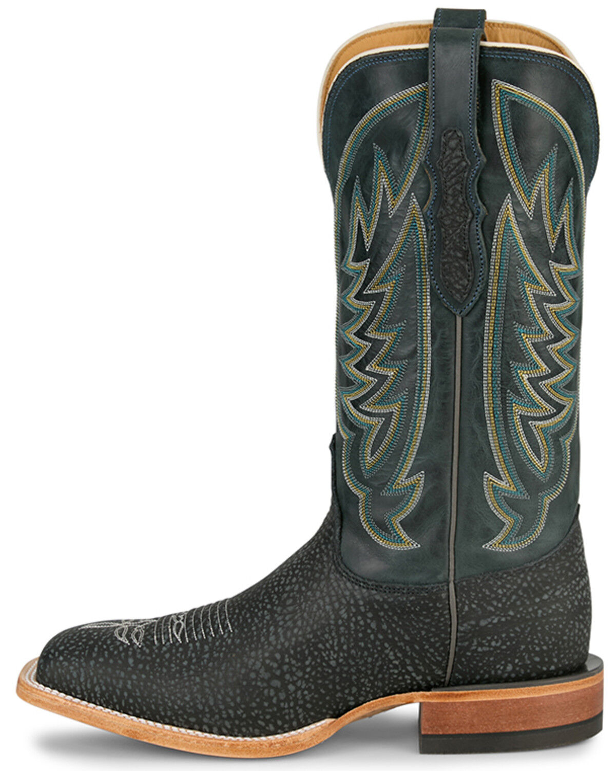 Image #3 - Justin Men's Cowman Western Boots - Square Toe, Black, hi-res