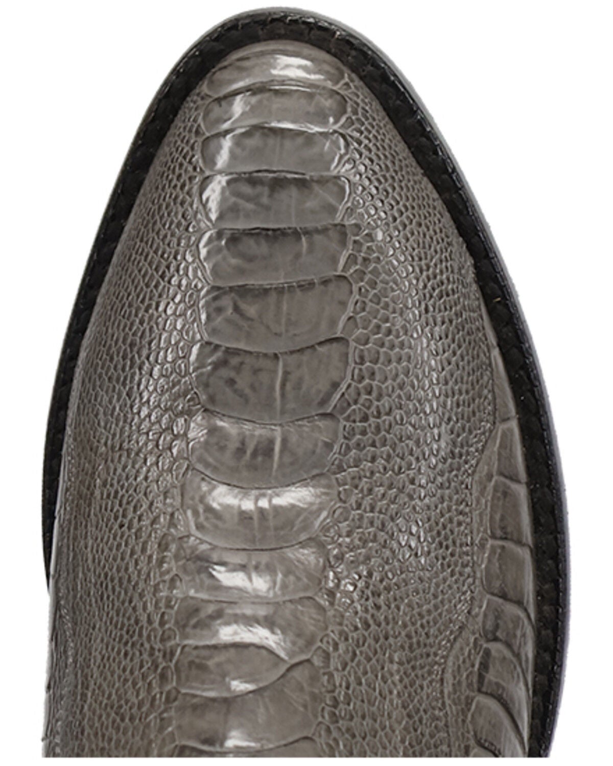 Image #6 - El Dorado Men's Exotic Ostrich Leg Tall Western Boots - Round Toe, Grey, hi-res