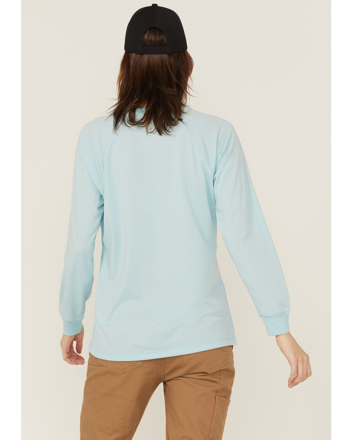 Image #4 - Ariat Women's Rebar Heat Fighter Essential Long Sleeve Work Tee, Blue, hi-res