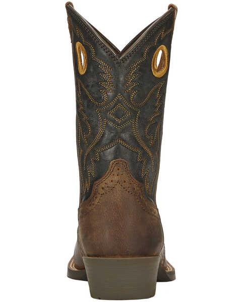 Ariat Boys' Roughstock Western Boots - Square Toe, Brown, hi-res