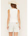 Image #4 - Miss Me Women's Lace-Up Ruffle Sleeveless Tank Top, White, hi-res