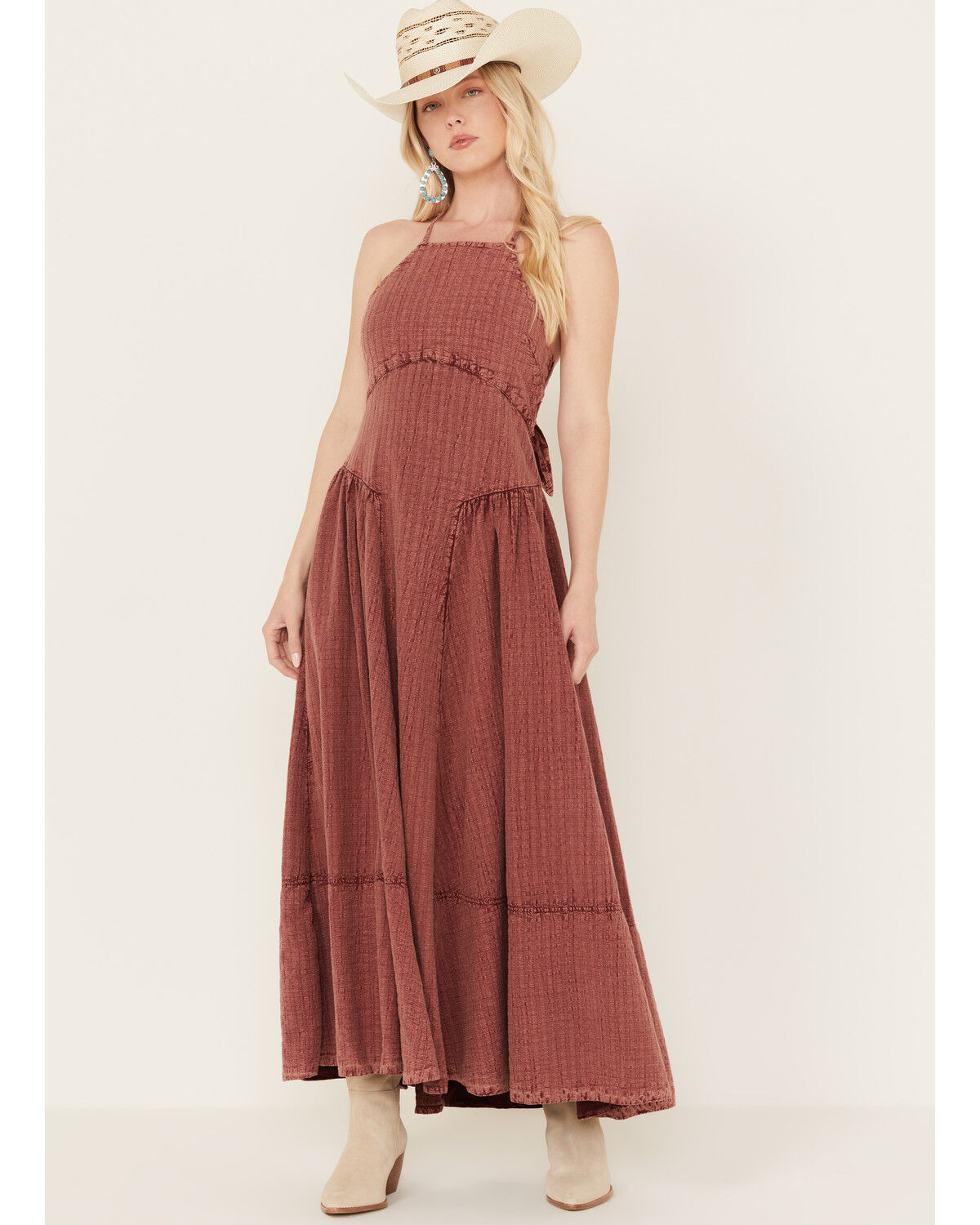 Image #2 - Free People Women's Mind Over Matter Midi Dress, Mauve, hi-res