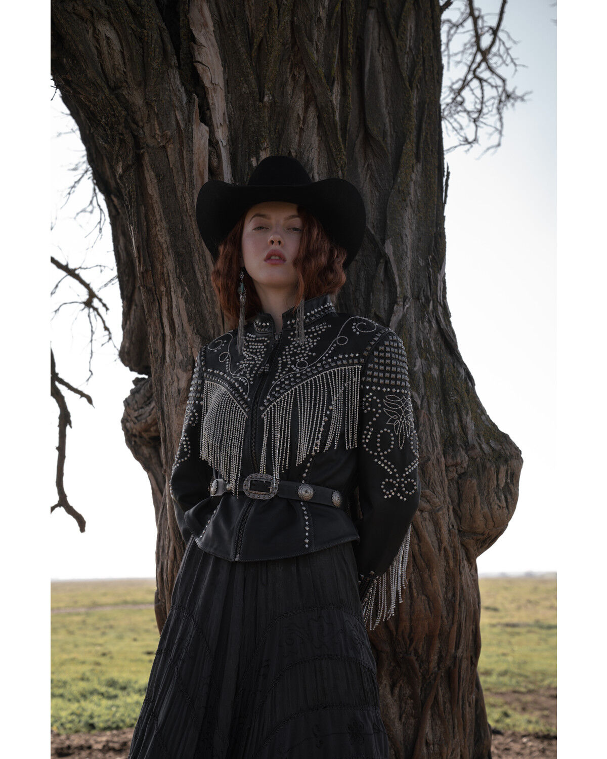 Image #1 - Double D Ranchwear Women's Iced Crystals Leather Jacket, , hi-res
