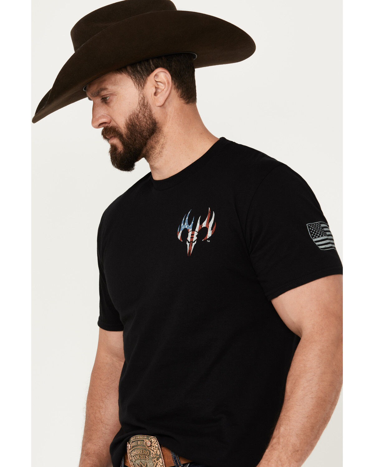 Image #2 - Buck Wear Men's Family First Short Sleeve Graphic T-Shirt, , hi-res