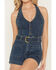 Image #3 - Show Me Your Mumu Women's Fort Worth Sleeveless Denim Romper, Dark Wash, hi-res