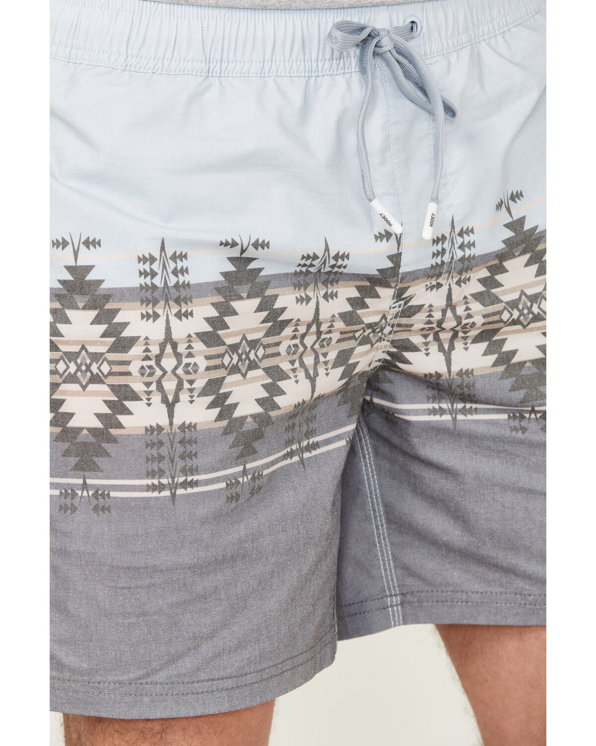 Image #2 - Hooey Men's Big Wake Southwestern Striped Board Shorts, Blue, hi-res