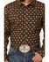 Image #3 - Cody James Men's Reign In Striped Print Long Sleeve Snap Western Shirt, Chocolate, hi-res