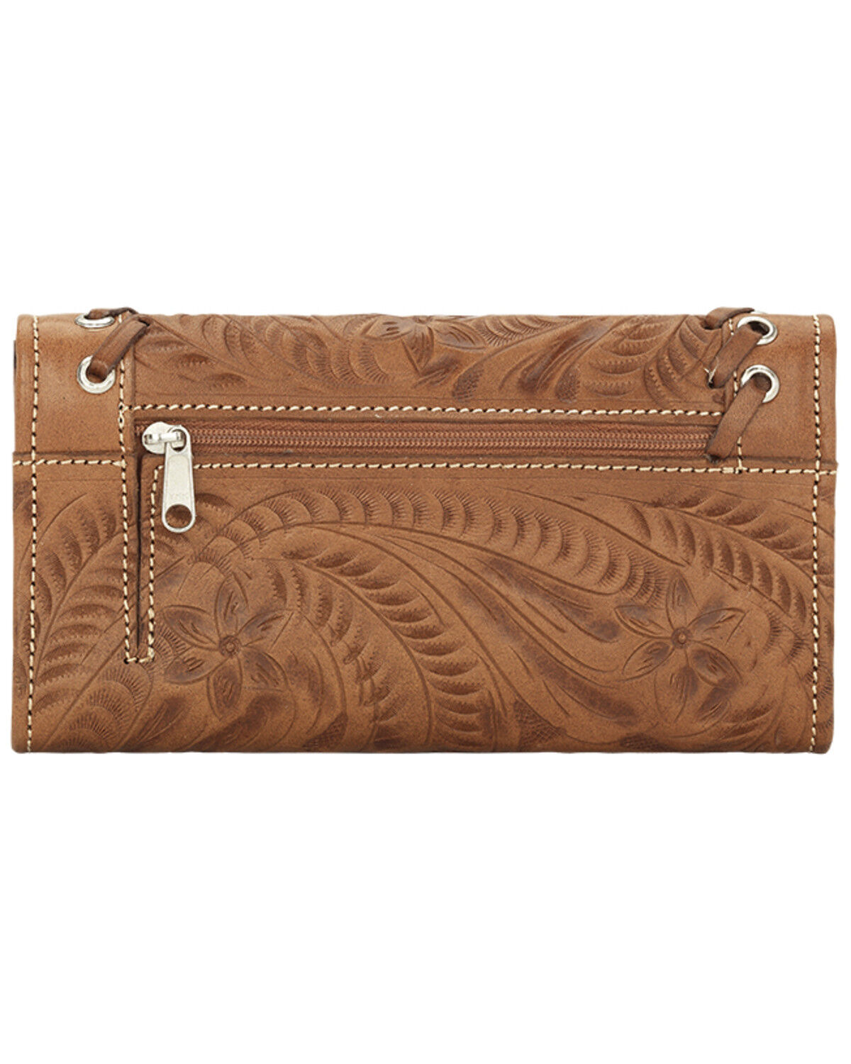 Image #2 - American West Harvest Moon Tri-Fold Leather Wallet, Saddle Tan, hi-res