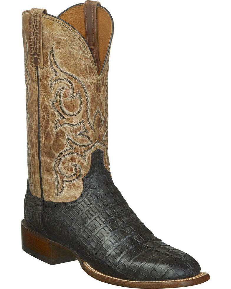 Lucchese Men's Handmade Haan Hornback Caiman Tail Western Boots