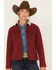 Image #1 - Ariat Women's R.E.A.L. Sherpa Lined Trucker Softshell Jacket, Red, hi-res