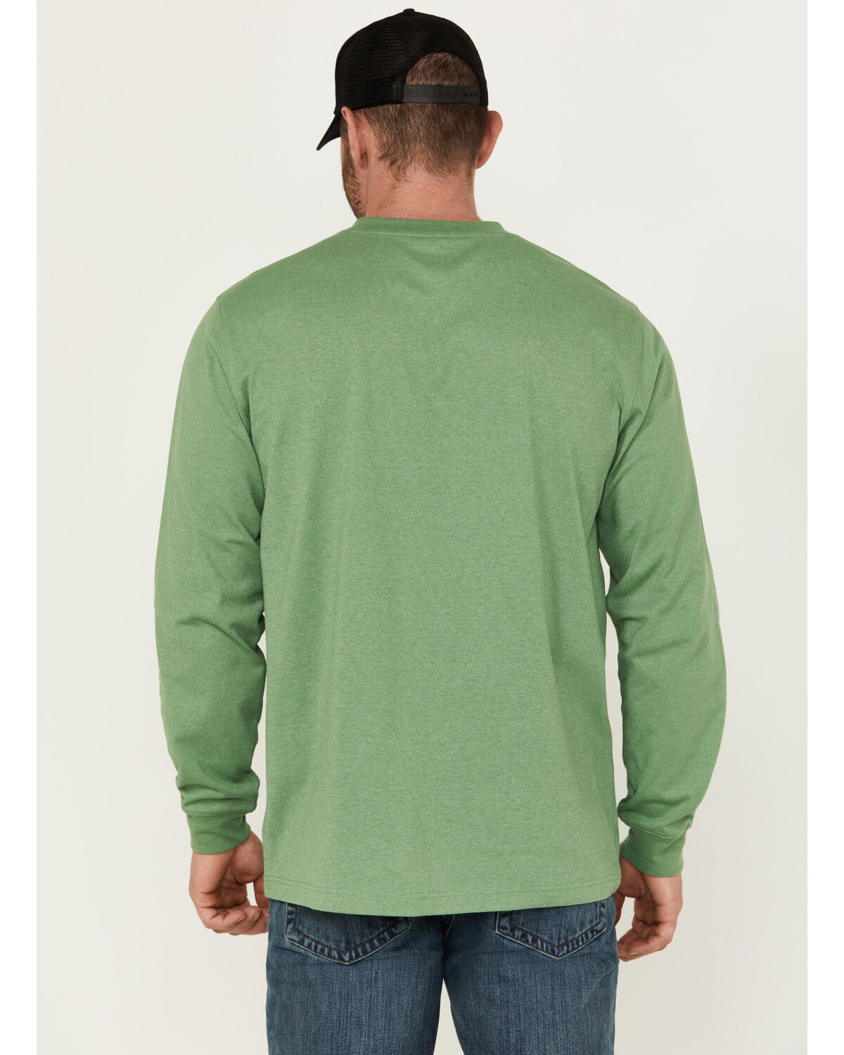 Image #4 - Hawx Men's Forge Long Sleeve Pocket T-Shirt, Green, hi-res