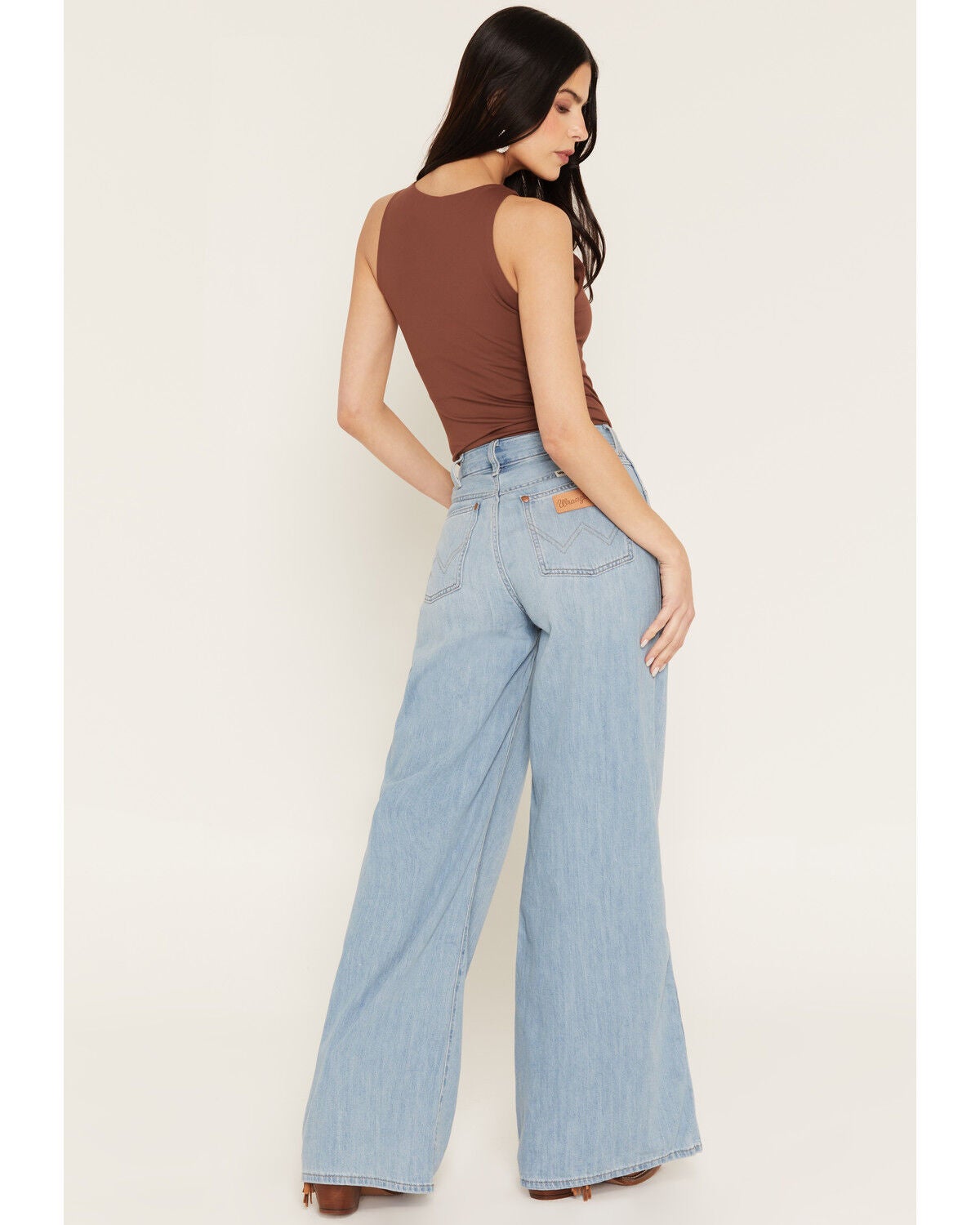 Image #3 - Wrangler Women's High Rise Light Wash Canyon Wide Denim Jeans, Light Wash, hi-res