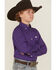 Image #2 - Cinch Boys' Solid Long Sleeve Button-Down Western Shirt, Purple, hi-res