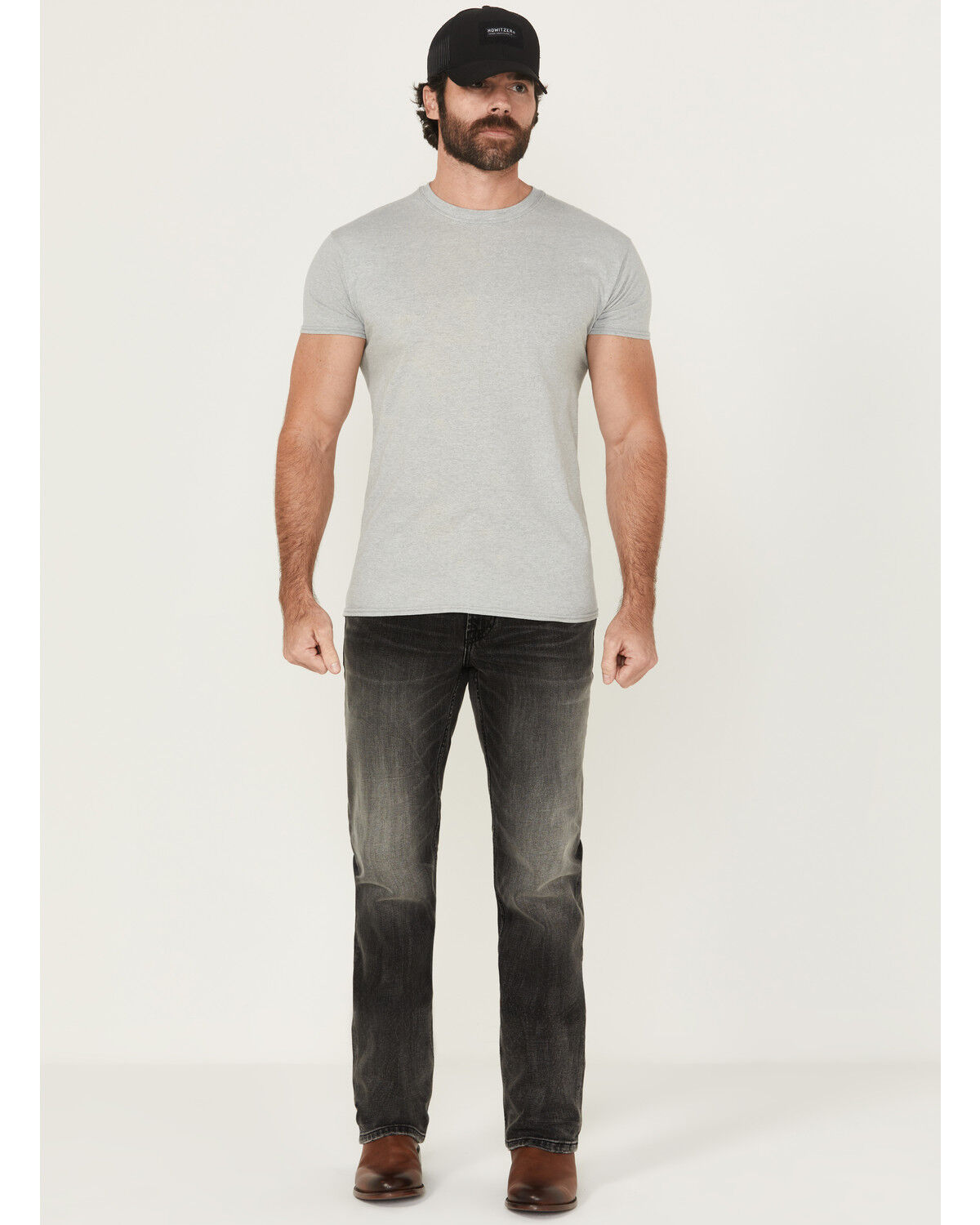 Image #1 - Brothers and Sons Men's Tucker Slim Straight Stretch Denim Jeans, Black, hi-res