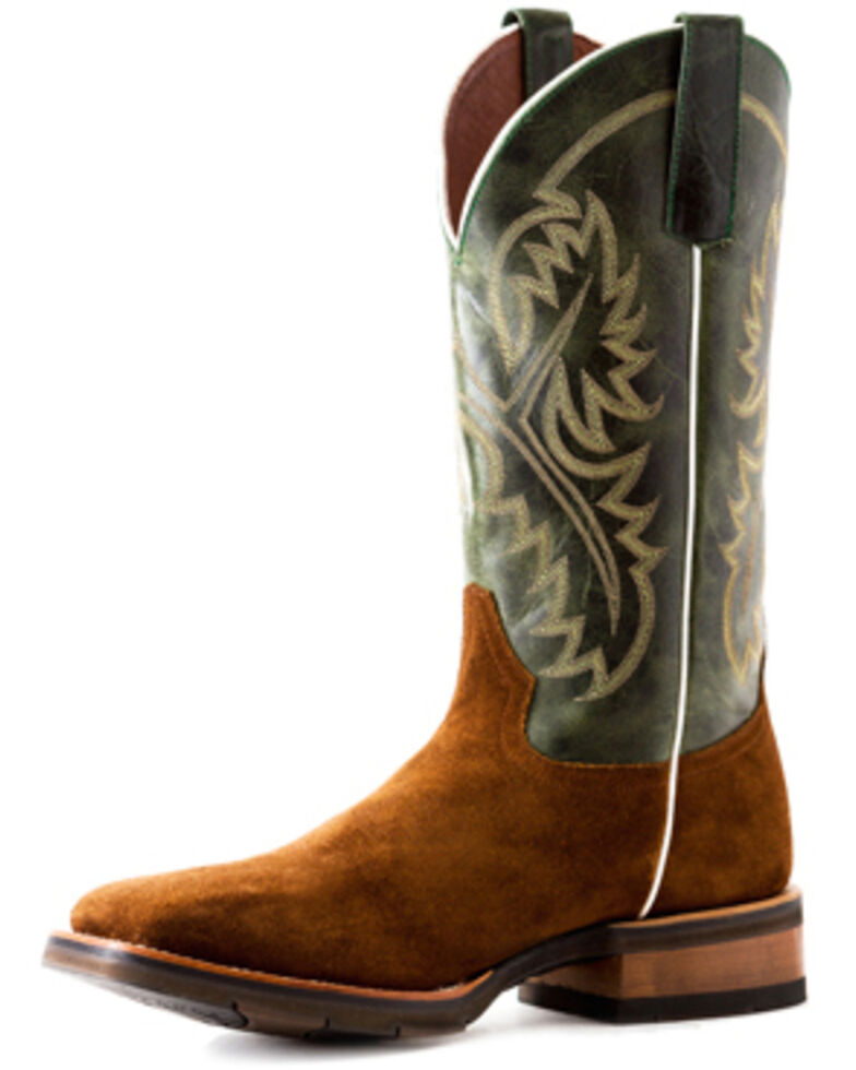 HorsePower Men's Emerald Western Boots - Broad Square Toe, Brown, hi-res