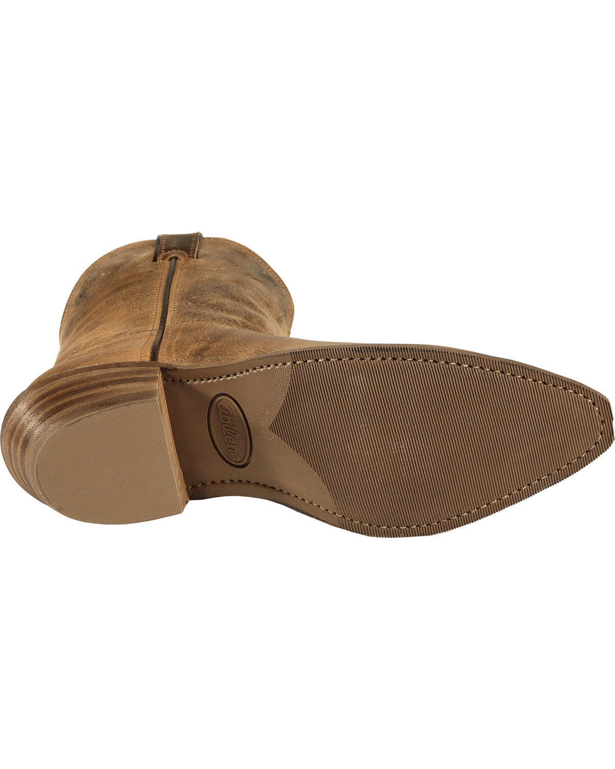 Image #5 - Abilene Women's Distressed 7" Western Boots - Snip Toe, Brown, hi-res