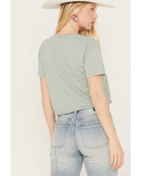 Image #4 - Kerusso Women's Wanderer But Not Lost Desert Cropped Graphic Tee, Green, hi-res