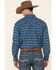 Resistol Men's Blue Alymer Check Plaid Long Sleeve Western Shirt , Blue, hi-res