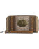 Justin Women's Lace Concho Zip Closure Wallet, Tan, hi-res