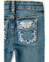 Image #2 - Shyanne Toddler Girls' Shayla Bootcut Embroidery Stretch Denim Jeans, Medium Wash, hi-res