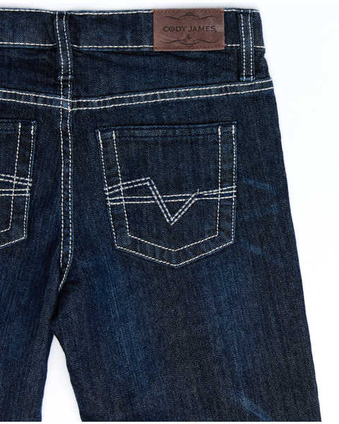 Image #5 - Cody James Boys' Night Hawk Medium Wash Mid Rise Stretch Relaxed Bootcut Jeans , Blue, hi-res