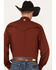 Image #4 - RANK 45® Men's Roughie Performance Long Sleeve Western Button-Down Shirt , Red, hi-res