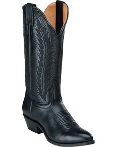 Boulet Cowgirl Boots - Medium Toe, Black, hi-res