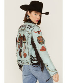 Double D Ranch Women's Naila Saddle Turquoise Jacket, Turquoise, hi-res