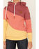 Wanakome Women's Selene Color Block Cowl Neck Hoodie, Red, hi-res