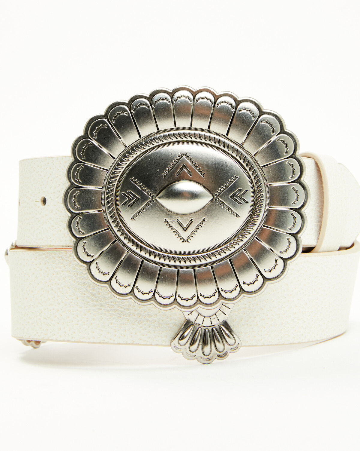 Image #1 - Idyllwind Women's Cavileer Concho Belt, Cream, hi-res