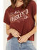 Image #3 - Youth in Revolt Women's All Whiskey'd Up Short Sleeve Graphic Tee, Rust Copper, hi-res