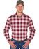 Noble Outfitters Men's Plaid Print Long Sleeve Button Down Western Shirt , Rust Copper, hi-res