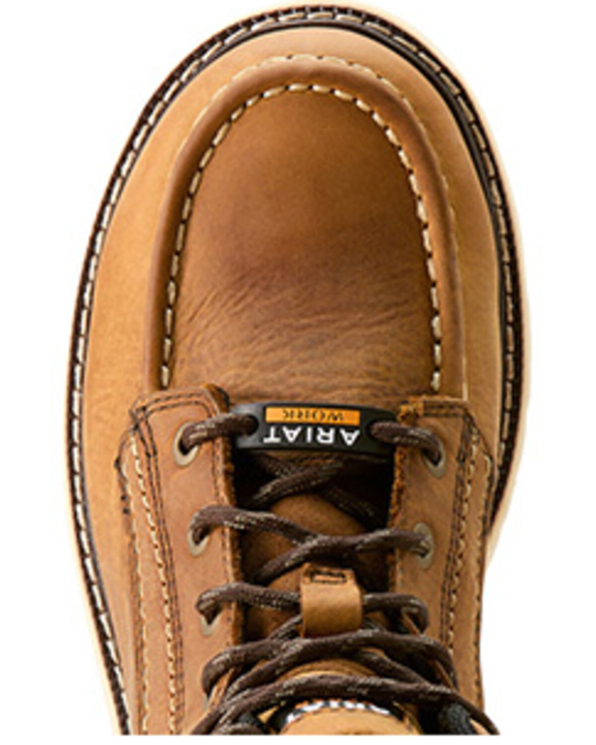 Image #4 - Ariat Women's Rebar 6" Wedge Waterproof Moc Toe Work Boots - Soft Toe, Brown, hi-res