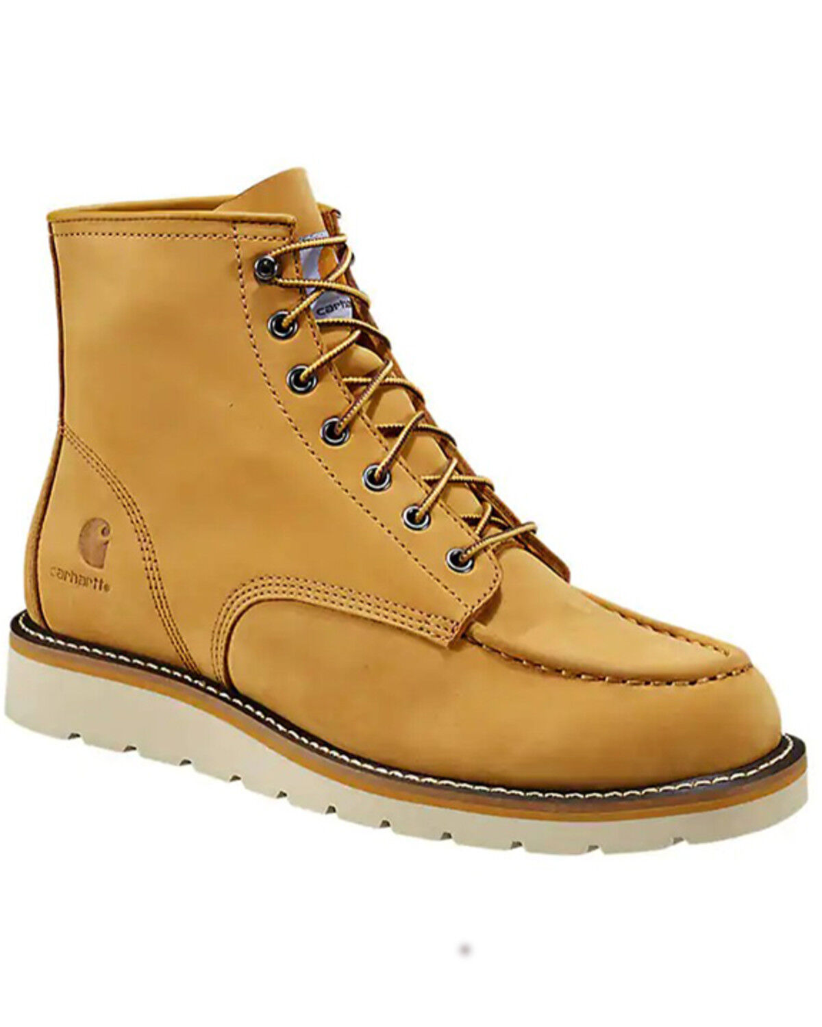 Image #1 - Carhartt Women's 6" Wedge Work Boots - Moc Toe, Wheat, hi-res
