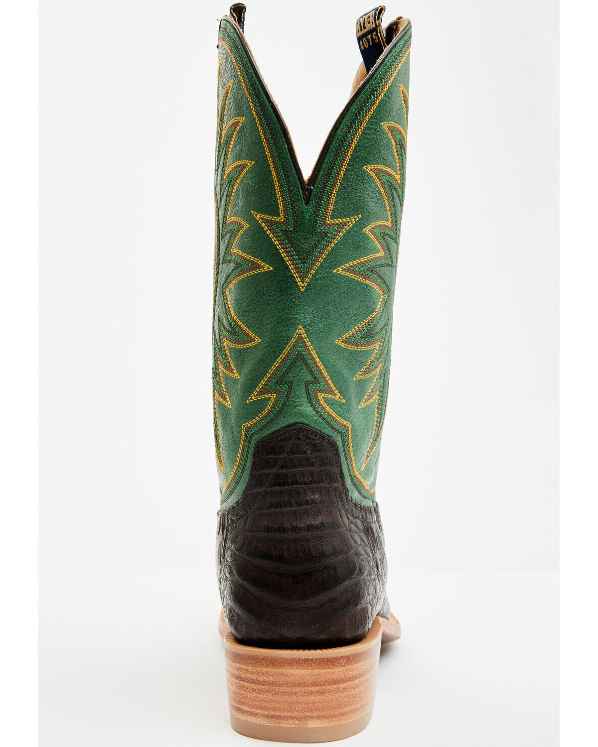 Image #5 - Hyer Men's Spearville Exotic Caiman Western Boots - Square Toe, Black, hi-res