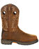 Georgia Boot Men's Carbo-Tec LT Waterproof Western Work Boots - Alloy Toe, Brown, hi-res