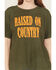 Image #3 - Day Dreamer Women's Raised On Country Short Sleeve Graphic Tee, Green, hi-res
