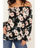 Image #3 - Wild Moss Women's Long Sleeve Off The Shoulder Floral Top, Black, hi-res