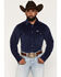 Image #1 - Sendero Provisions Men's Wyatt Solid Corduroy Long Sleeve Snap Western Shirt, Navy, hi-res